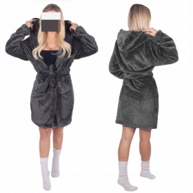 WOMENS FLUFFY BATHROBE S/M  L/XL