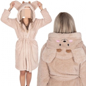 WOMENS FLUFFY BATHROBE S/M  L/XL