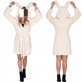 WOMENS FLUFFY BATHROBE S/M  L/XL