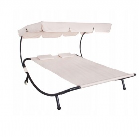 GARDEN CHAIR LARGE GARDEN CHAIR WITH A SUPPORT 2-PERSON BED GRAY HAMMOCK